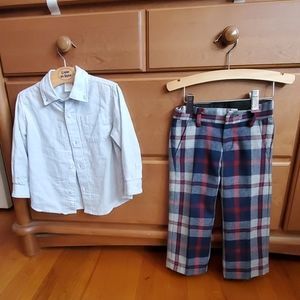 Janie and Jack Sz.2 pants and collared shirt set